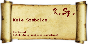 Kele Szabolcs névjegykártya